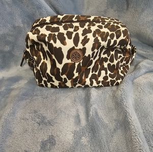 Tory Burch Large Reva Leopard Cosmetic Bag
